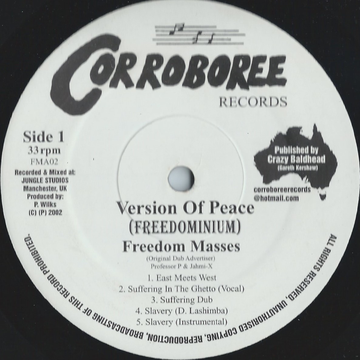 LP FREEDOM MASSES - FREEDOMINIUM - VERSION OF PEACE