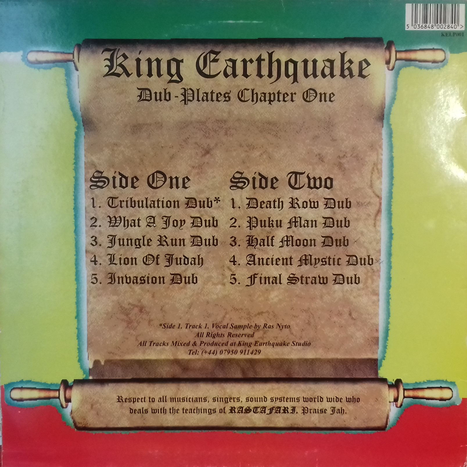 LP KING EARTHQUAKE - EARTHQUAKE DUBPLATES CHAPTER ONE