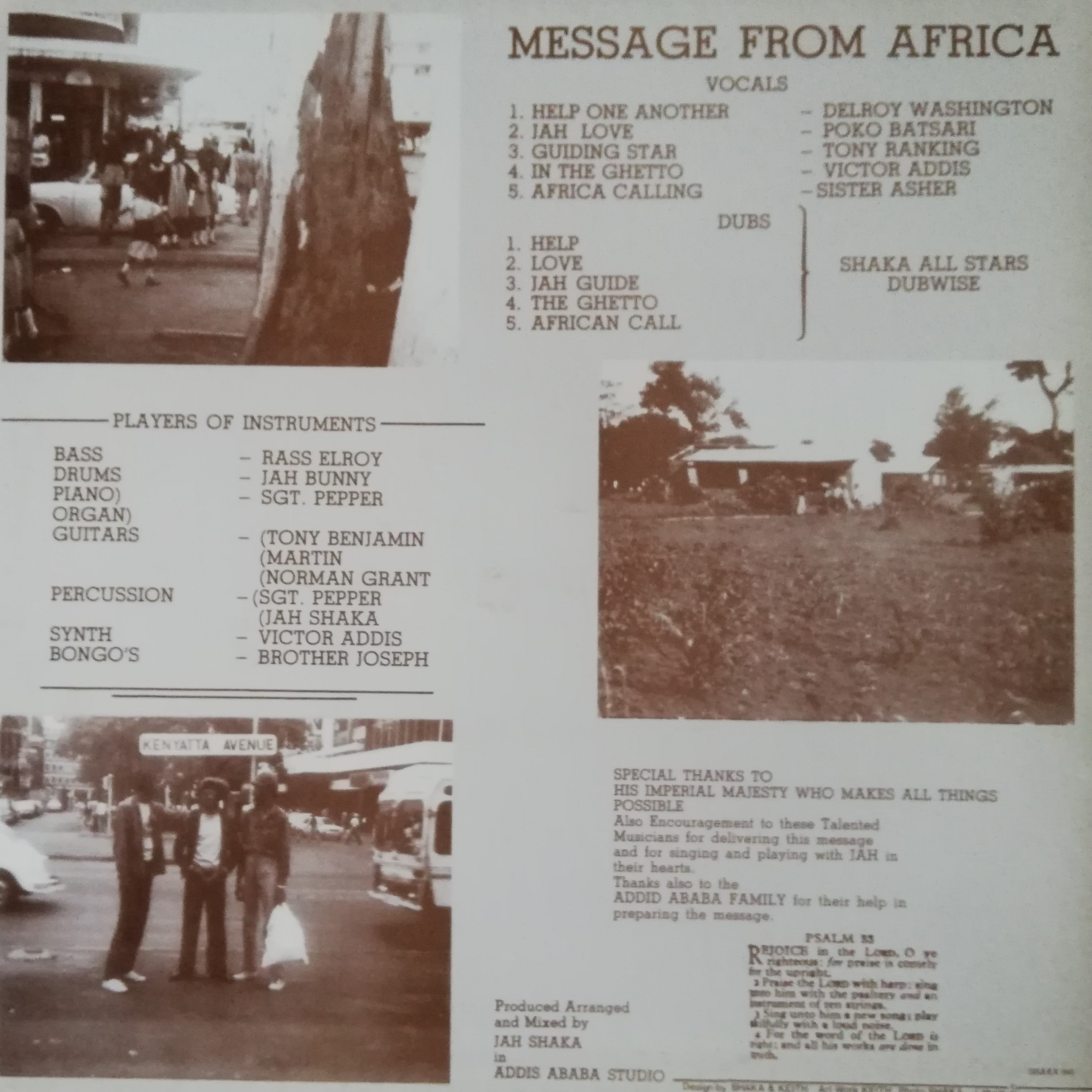 LP SHAKA ALL STARS - MESSAGE FROM AFRICA